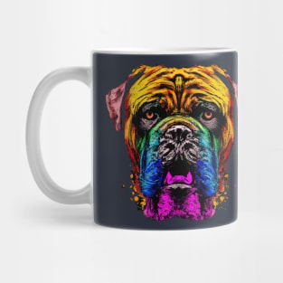 Bullmastiff Dog Colorful Stencil Mug